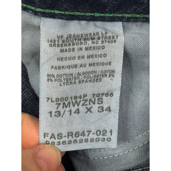 Wrangler Women's Premium Patch Bootcut Blue Denim Jeans - Size 13/14 (36x34) - Picture 5 of 5